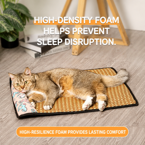 Foam Pillow Pet Bed Mat for Cats and Dogs