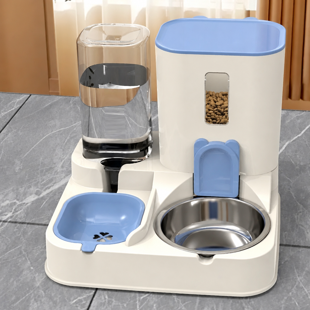 Automatic Pet Feeder with Water Bowl
