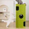 Multi-Level Cat Tree with Enclosed Hideaway and Scratching Board