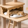 Solid Wood Cat Tree for Climbing, Perching & Resting