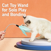 Interactive Cat Spinner Toy with Feather Wand and Colorful Balls