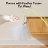 Wobble Cat Teaser Toy with Feather Attachment