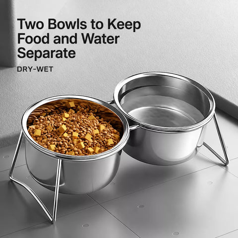 Elevated Stainless Steel Pet Bowl Stand