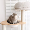 Rubberwood Cat Tree with Hideaway Bed for Multiple Cats