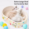 Deep-Groove Corrugated Cardboard Cat Scratcher Lounger