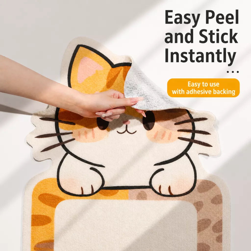 Self-Adhesive Wall-Mounted Felt Cat Scratcher