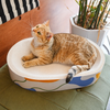 White Corrugated Cardboard Cat Scratcher Lounge