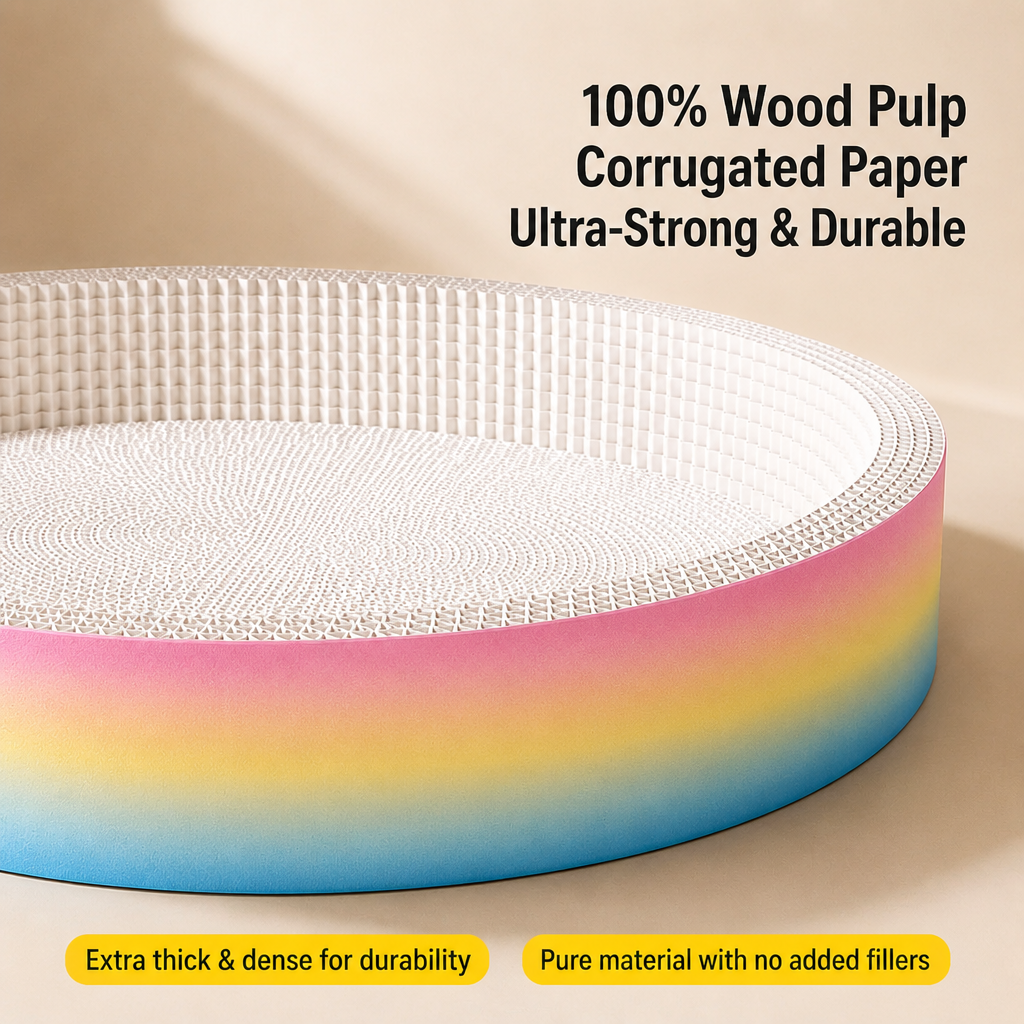Corrugated Cardboard Cat Scratcher & Lounger