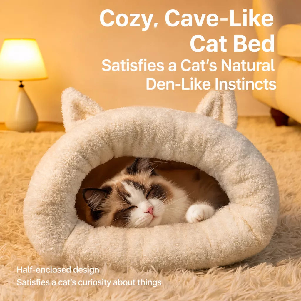 Covered Pet Tent Bed with Tunnel Opening p-05968