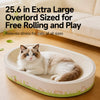 Oval Cat Scratcher with Integrated Lounge Bed