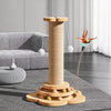 Sunflower 5-in-1 Cat Scratcher Turntable with Wood & Cotton-Linen