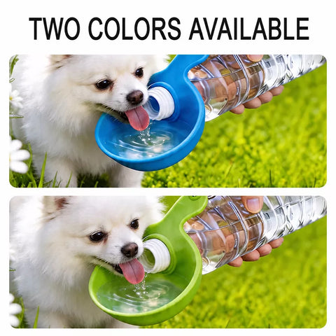 Portable Foldable Dog Water Bottle with Silicone Bowl