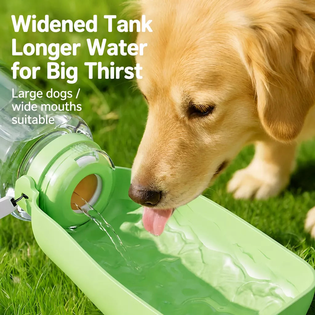 2-in-1 Portable Pet Water Bottle for Dogs & Cats