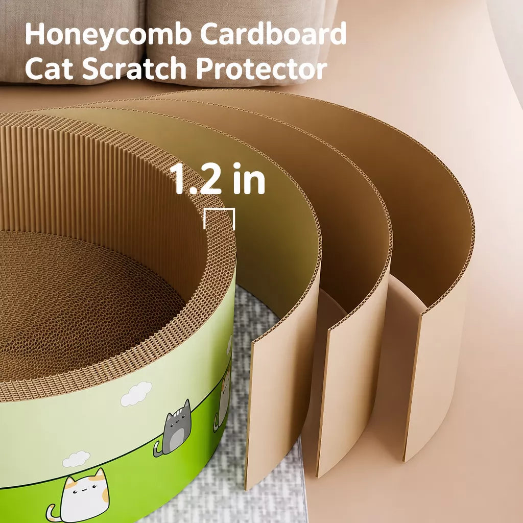 Oval Corrugated Cardboard Cat Scratcher Bed