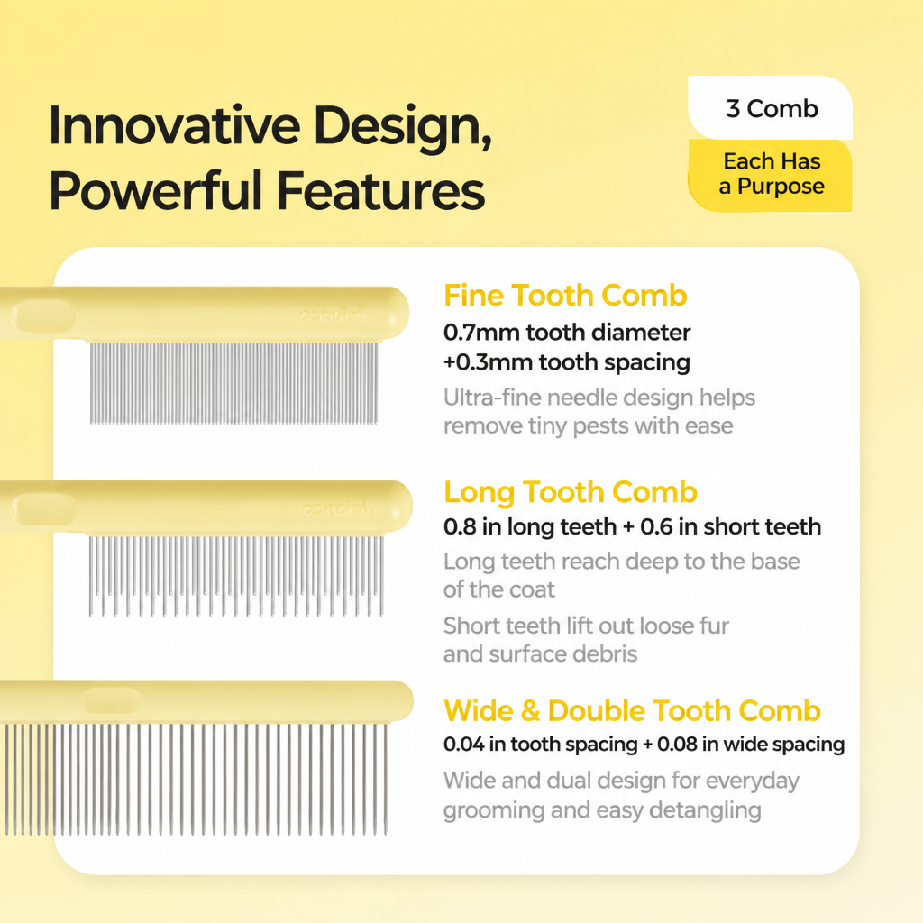 Stainless Steel Pet Grooming Combs for Cats and Dogs