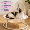 Round Elevated Pet Bed for Year-Round Lounging