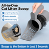 All-in-One Cat Litter Scoop with Waste Bag Holder