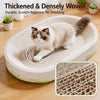 Oval Cat Scratcher with Integrated Lounge Bed