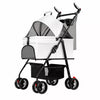 Foldable Pet Stroller with Detachable Carrier for Dogs & Cats