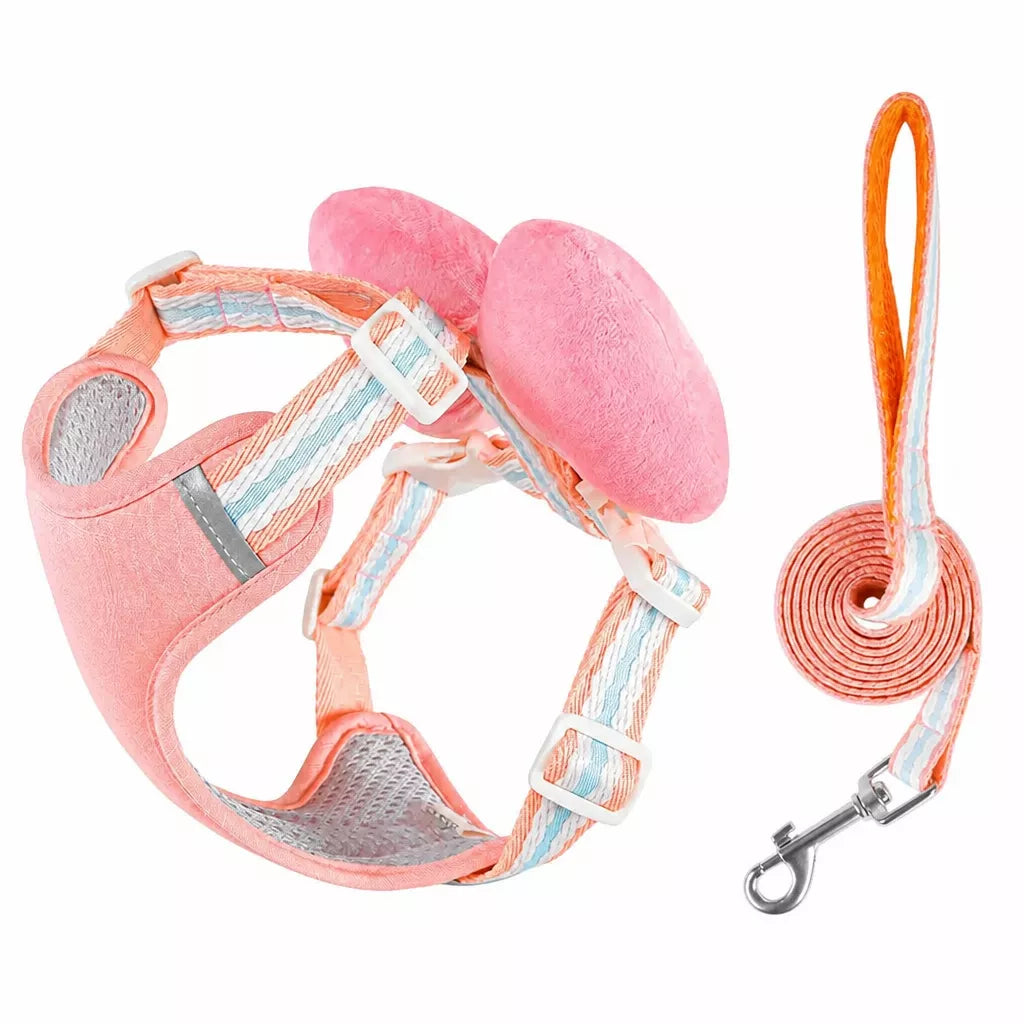 Bow Vest Harness and Leash for Small Dogs