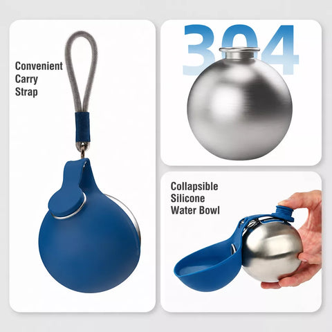 Portable Stainless Steel Pet Water Bottle