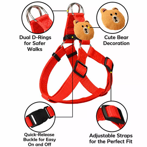 Adjustable Nylon Dog Harness & Leash