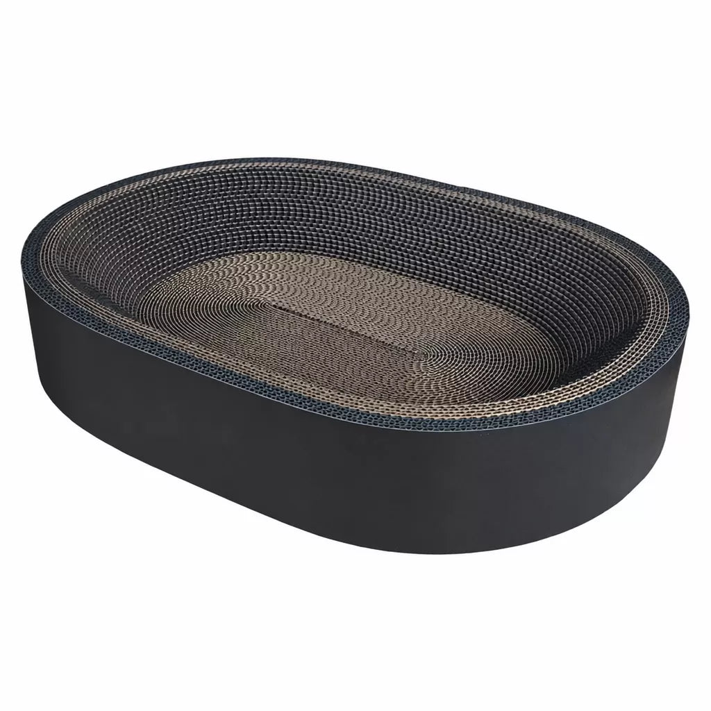 Oval Corrugated Cardboard Cat Scratcher Lounge for Cats