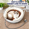 Linen-Look Cat Bed with Integrated Scratching Pad