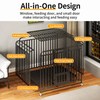Reinforced Metal Dog Crate with Integrated Toilet Area