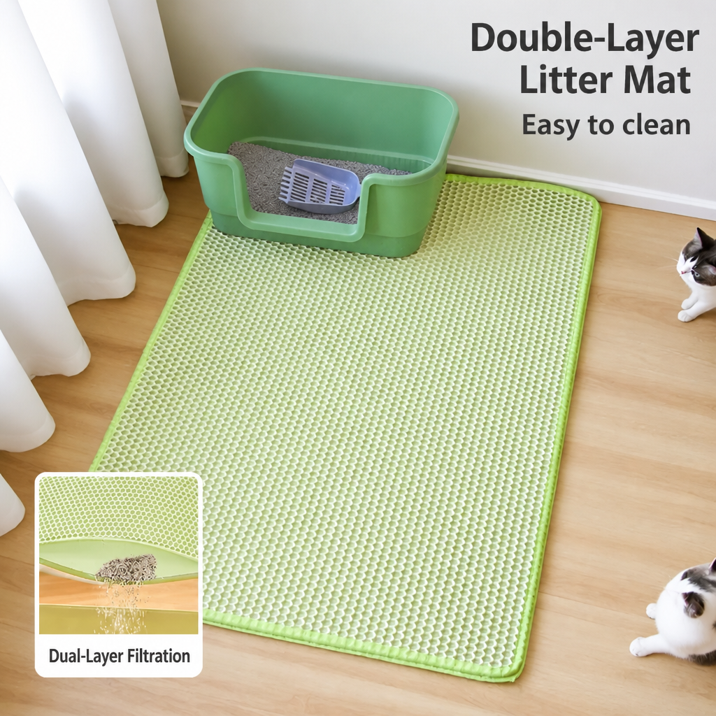 Double-Layer Cut-to-Fit Cat Litter Mat