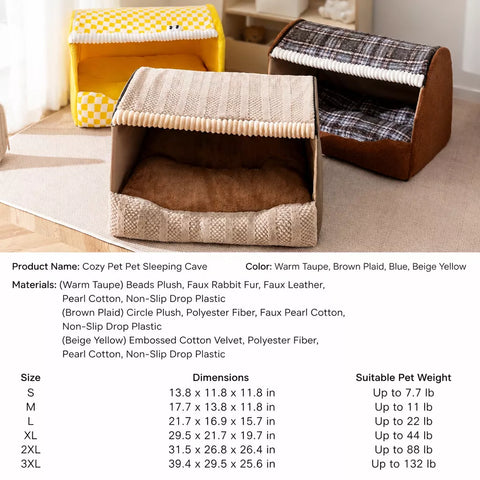 Covered Dog House Bed for Dogs