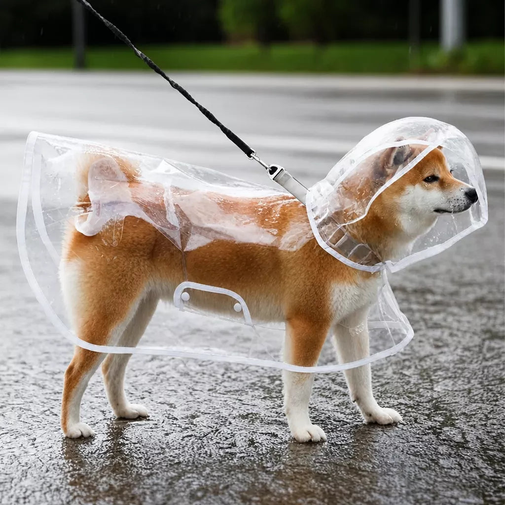 Dog Rain Poncho with Belly Coverage