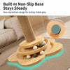 4-in-1 Cat Scratching Post with Sisal Mat and Interactive Toy