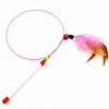 Steel Wire Cat Teaser Wand with Bell and Feather