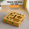 Interactive Cat Activity Toy with Scratch Pad and Bell Maze