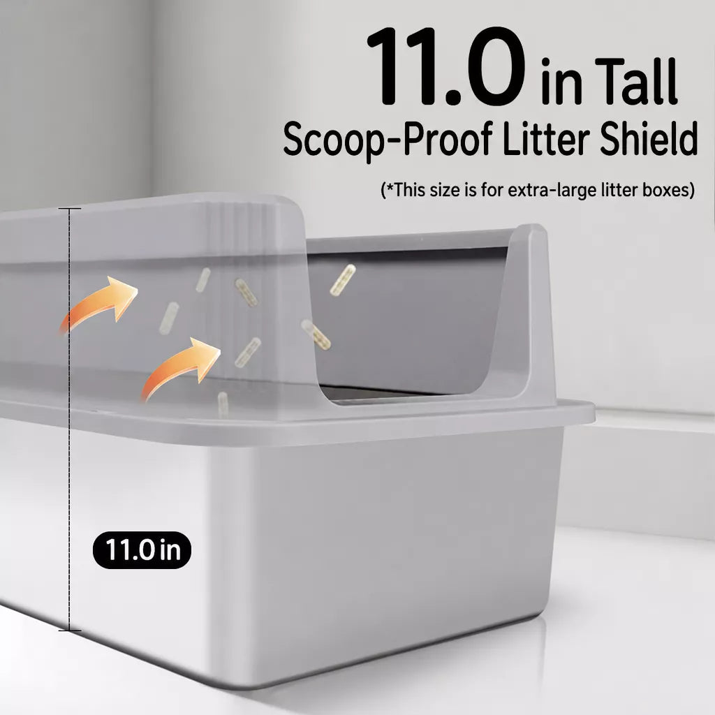 Extra-Large Stainless Steel High-Sided Cat Litter Box p-05697