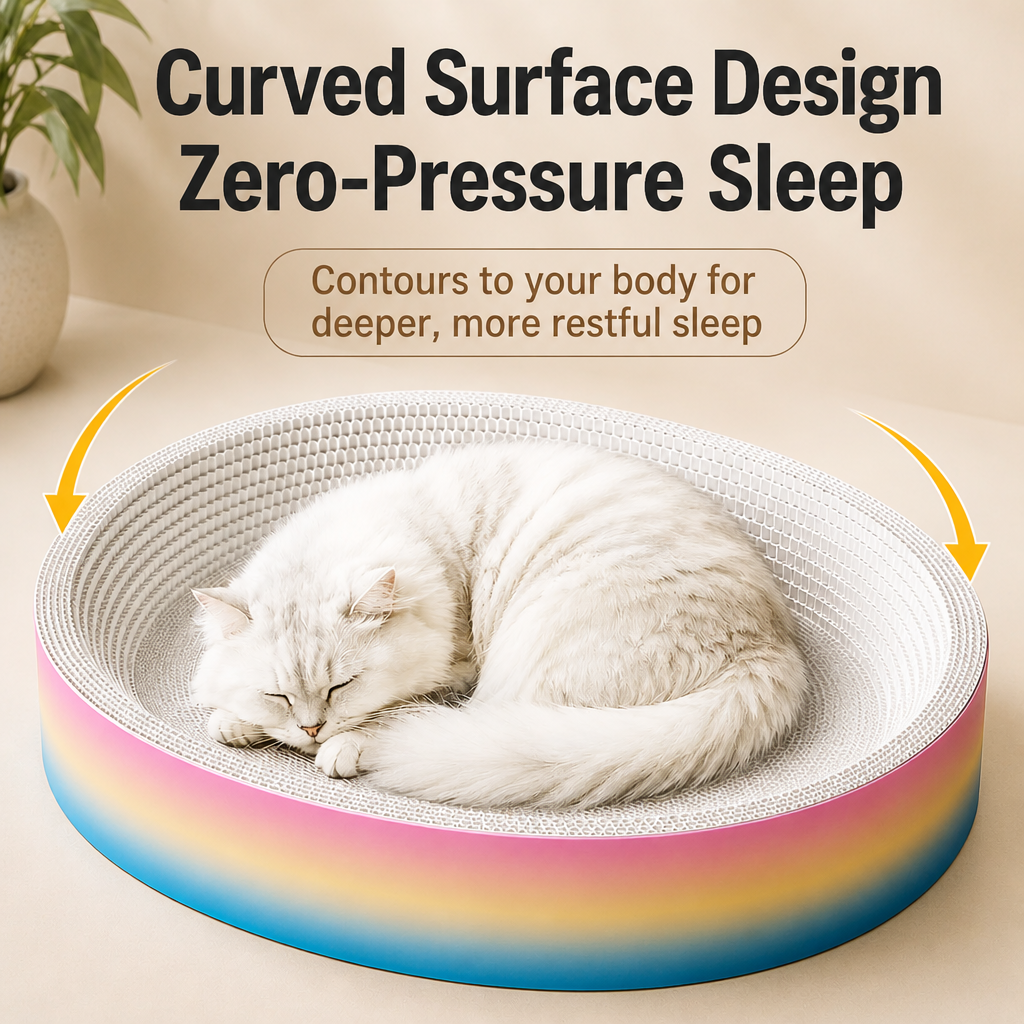 Corrugated Cardboard Cat Scratcher & Lounger