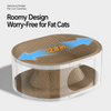 2-in-1 Corrugated Cardboard Cat Scratcher Bed with Tunnel