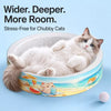 White Corrugated Cardboard Cat Scratcher Bed