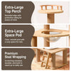 Solid Wood Cat Tree with Perches, Resting Areas & Scratching Feature