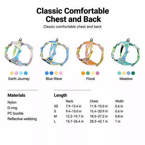 Polyester H-Style Dog Harness for Everyday Walks