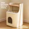 Square Sisal Cat Scratching Barrel with Cozy Cat Bed