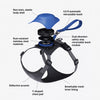 All-in-One Nylon Dog Harness with Retractable Leash