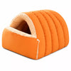 Semi-Enclosed Faux Fur Pet Bed for Small Dogs and Cats