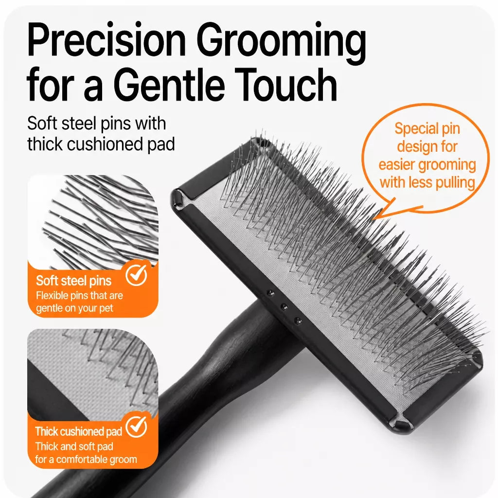 Stainless Steel Pin Brush for Dogs and Cats