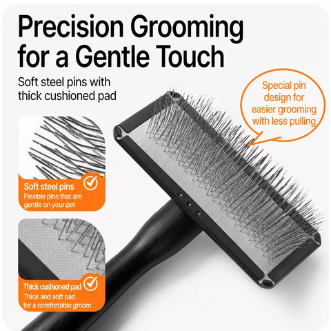 Stainless Steel Pin Brush for Dogs and Cats