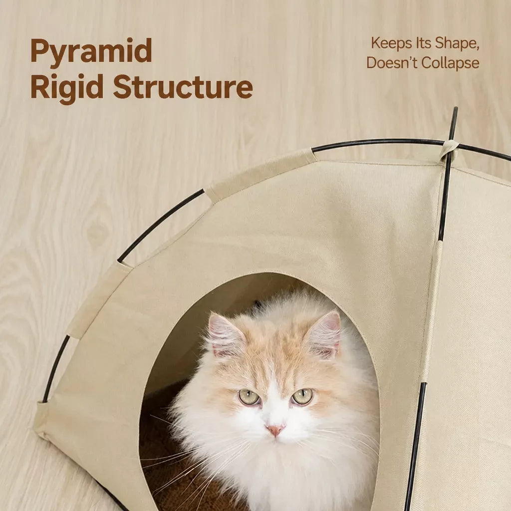Portable Enclosed Tent Bed for Cats and Small Dogs