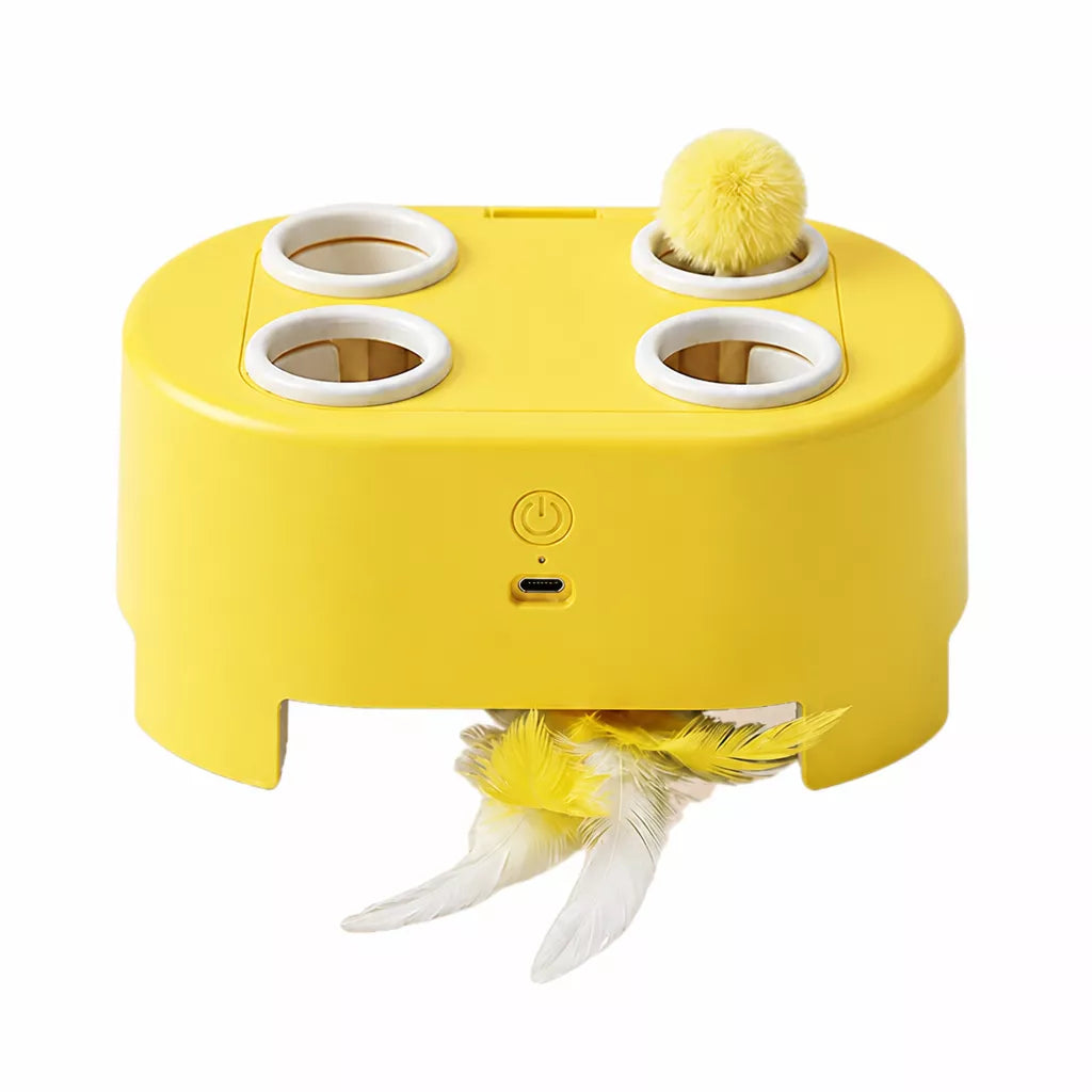 Interactive Electric Cat Toy with Feather Attachment