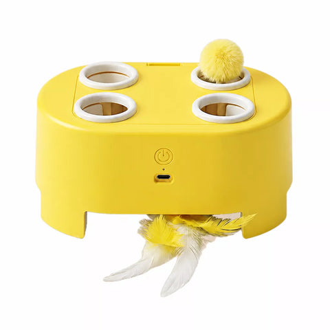Interactive Electric Cat Toy with Feather Attachment