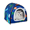 Semi-Enclosed Waterproof Pet Bed with Washable Cover